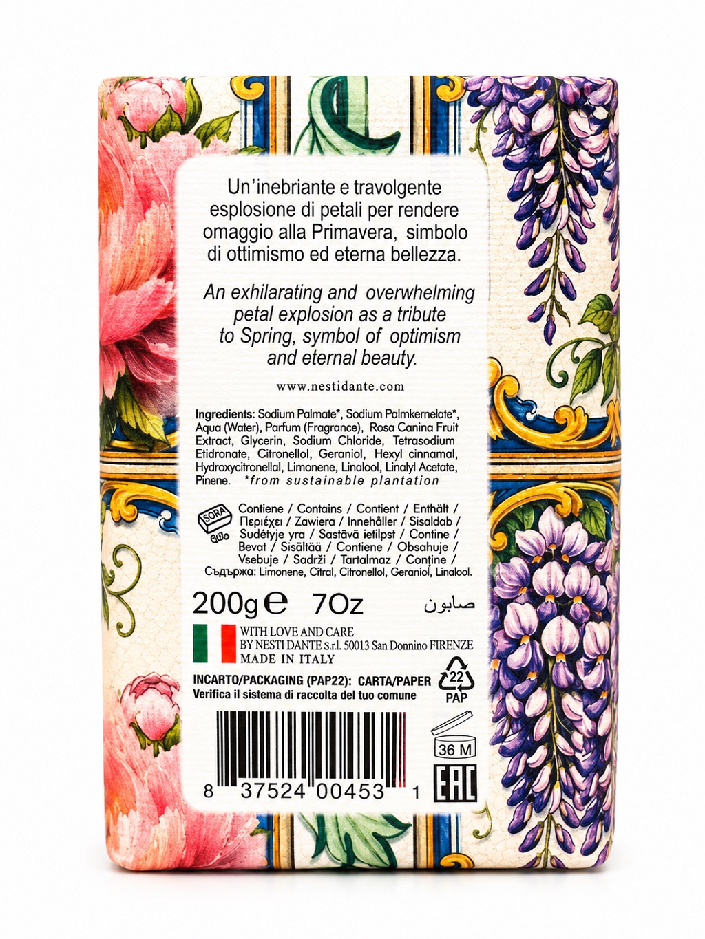 Mydło NESTI BOTEGA FIORENTINA Fiori Primavera 200g altera pars.jpg