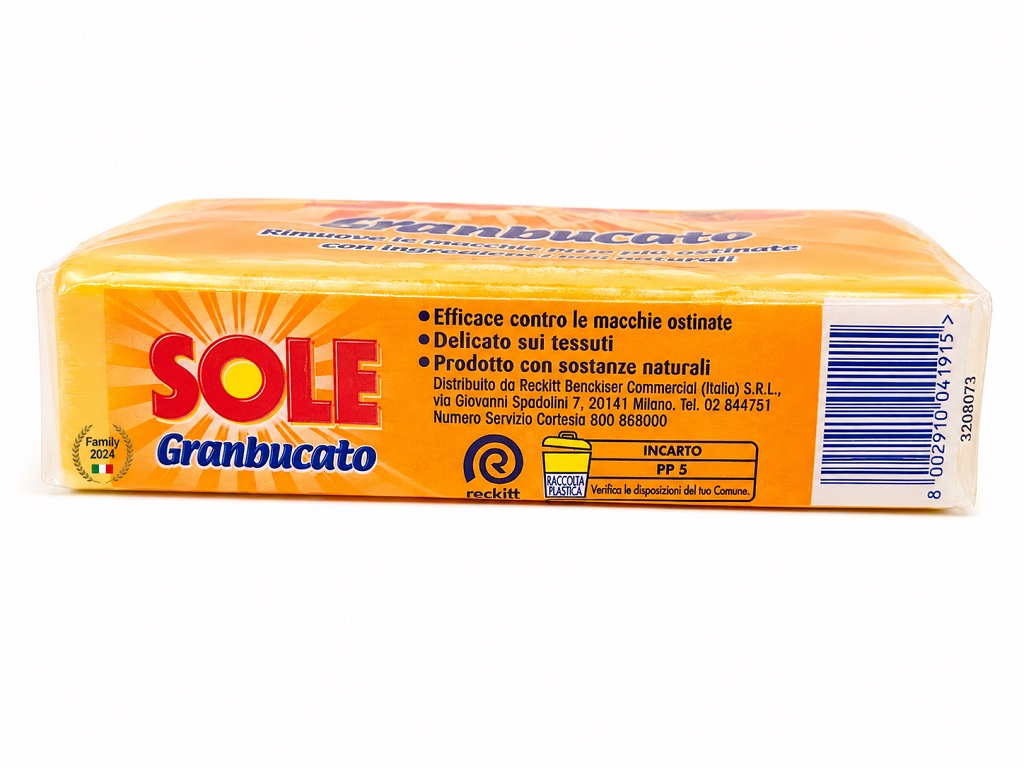 Włoskie mydło do prania SOLE Granbucato 2x250g