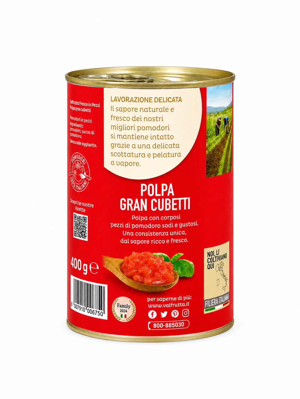Polpa Gran Cubetti VALFRUTTA 400g krojone pomidory