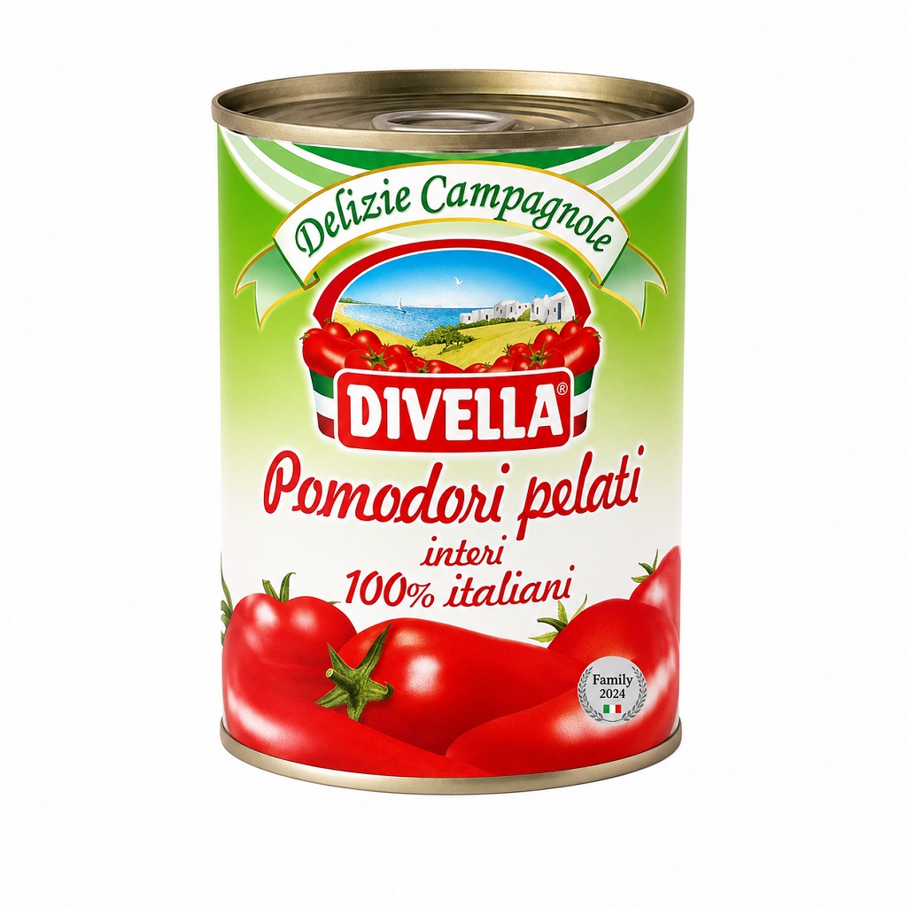 Włoskie pomidory w całości DIVELLA Pelati 400g