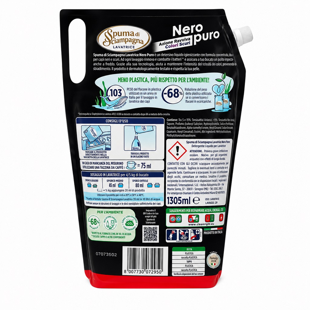 Płyn do prania czarnego SPUMA DI SCIAMPAGNA Nero Fibra ECO 1305ml