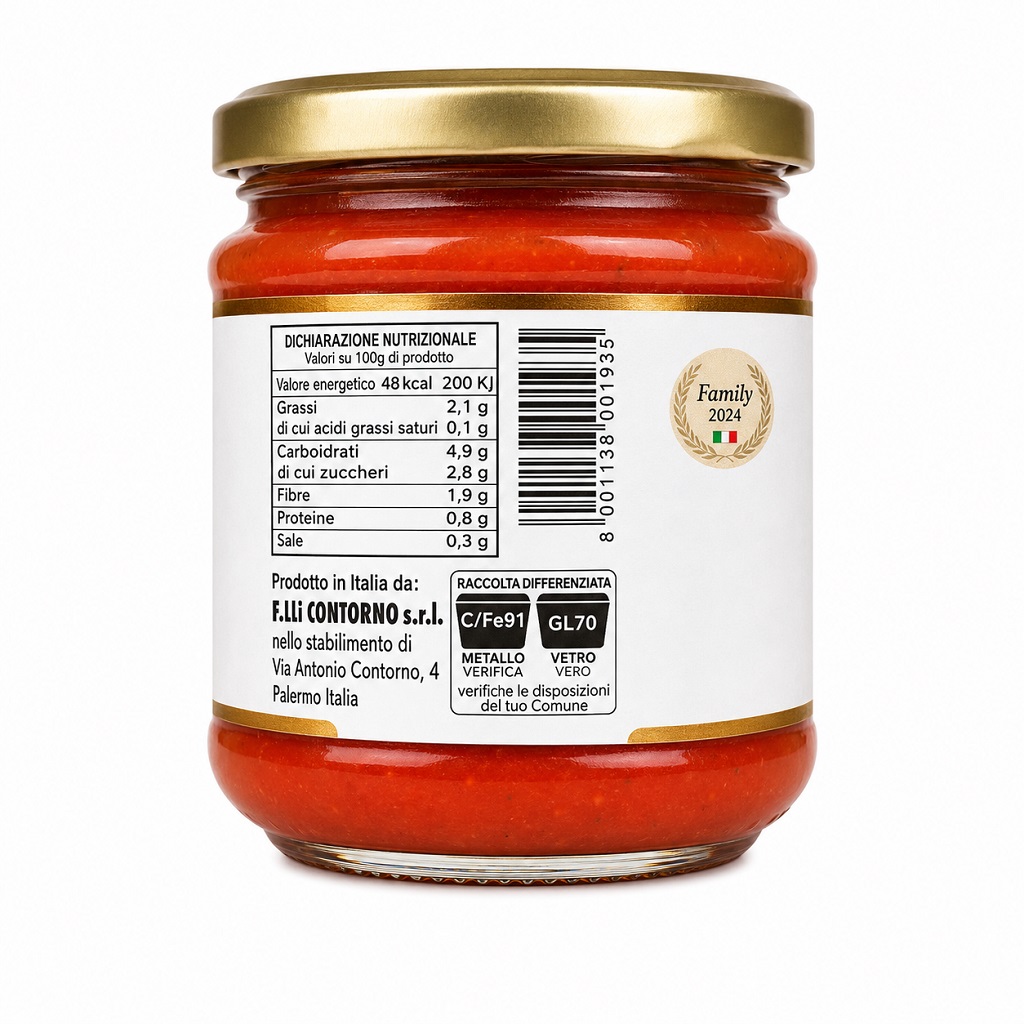 Włoski sos CONTORNO Pomodoro e Melanzane 200g